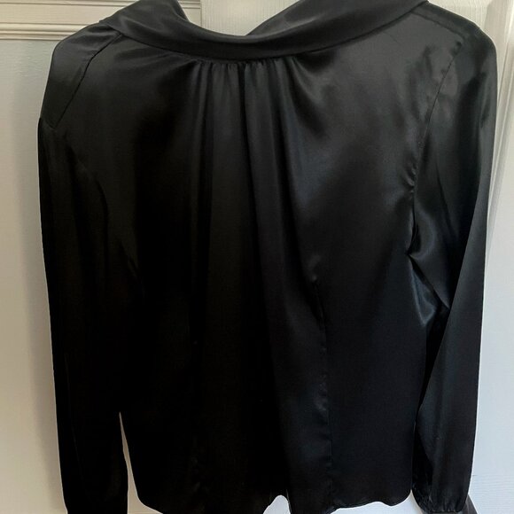 Black silk blouse, timeless - Picture 1 of 14